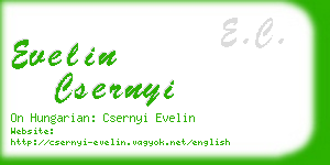 evelin csernyi business card